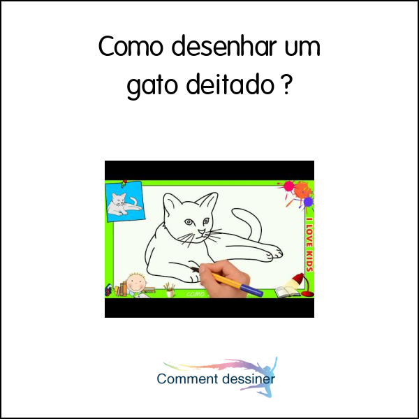 Como desenhar um gato deitado